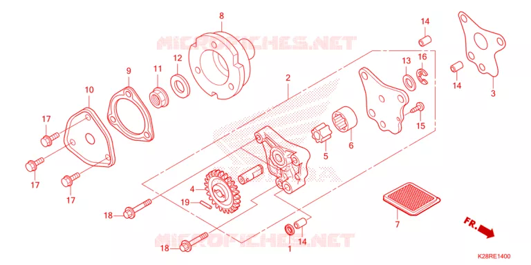 POMPE A HUILE Honda MOTO 125 CRF 2025  CRF125FS