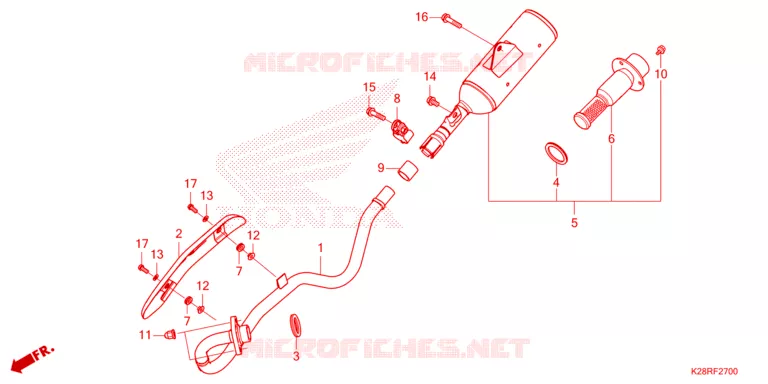 SILENCIEUX D'ECHAPPEMENT Honda MOTO 125 CRF 2025  CRF125FS