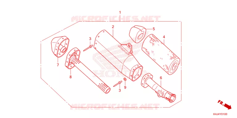 SILENCIEUX D'ECHAPPEMENT Honda MOTO 150 CRF 2025  CRF150RBS