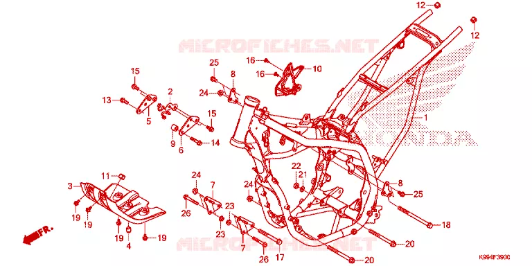 CADRE Honda MOTO 250 CRF 2025  CRF250FS
