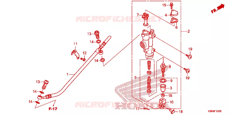 MAITRE CYLINDRE DE FREIN ARRIERE Honda MOTO 250 CRF 2025  CRF250FS
