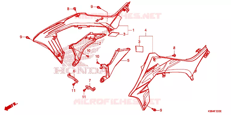 OUIES DE RADIATEUR Honda MOTO 250 CRF 2025  CRF250FS
