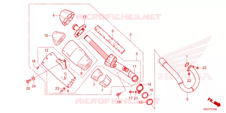 SILENCIEUX D'ECHAPPEMENT Honda MOTO 250 CRF 2025  CRF250RS