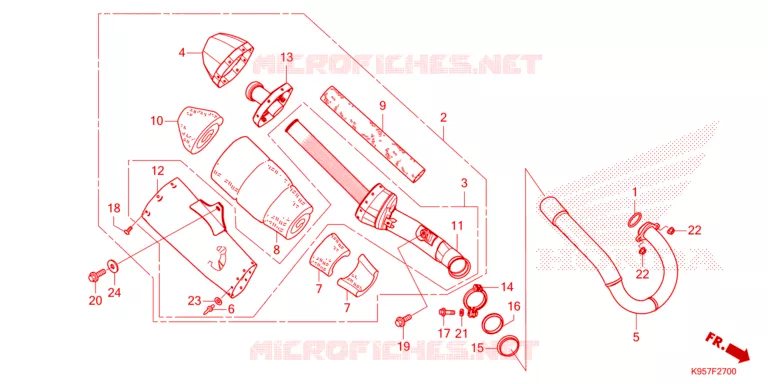 SILENCIEUX D'ECHAPPEMENT Honda MOTO 250 CRF 2025  CRF250RS