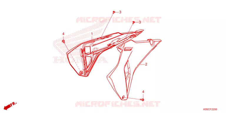 OUIES DE RADIATEUR Honda MOTO 250 CRF 2025  CRF250RS