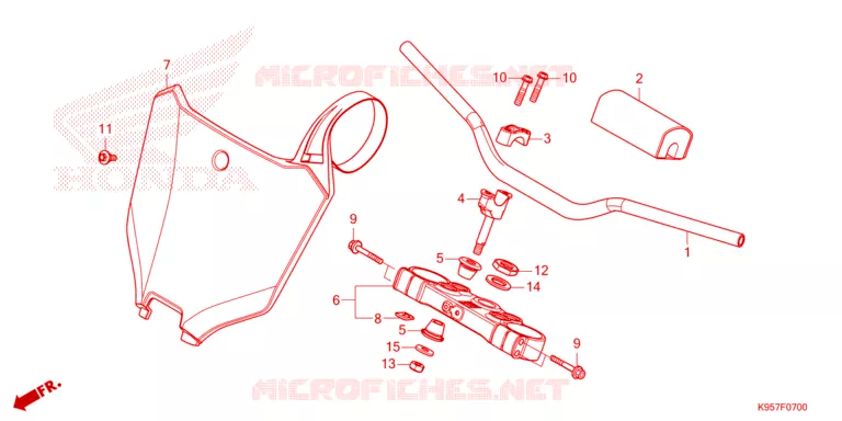 GUIDON - TE DE FOURCHE Honda MOTO 250 CRF 2025  CRF250RWES