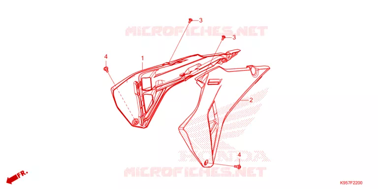 OUIES DE RADIATEUR Honda MOTO 250 CRF 2025  CRF250RWES