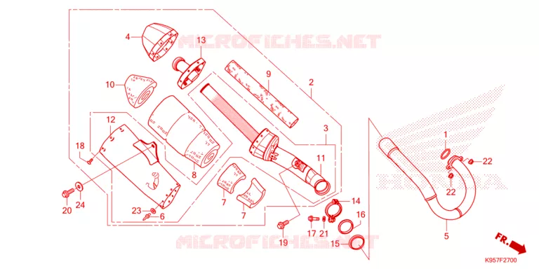 SILENCIEUX D'ECHAPPEMENT Honda MOTO 250 CRF 2025  CRF250RXS