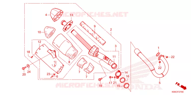 SILENCIEUX D'ECHAPPEMENT Honda MOTO 250 CRF 2025  CRF250RXS