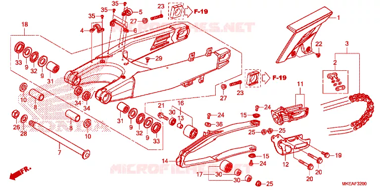 BRAS OSCILLANT Honda MOTO 450 CRF 2025  CRF450RLS