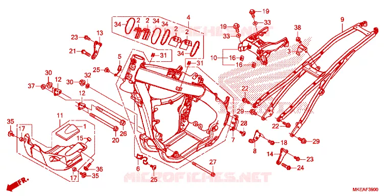 CADRE Honda MOTO 450 CRF 2025  CRF450RLS