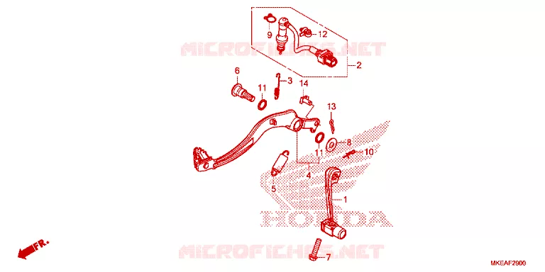 PEDALE Honda MOTO 450 CRF 2025  CRF450RLS