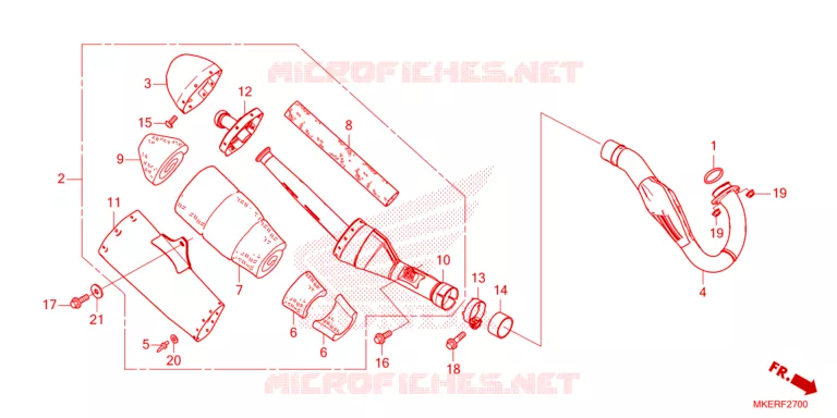 SILENCIEUX D'ECHAPPEMENT Honda MOTO 450 CRF 2025  CRF450RS