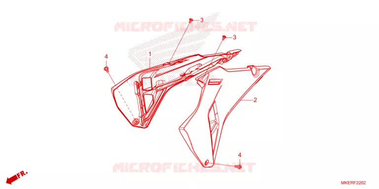 OUIES DE RADIATEUR Honda MOTO 450 CRF 2025  CRF450RS