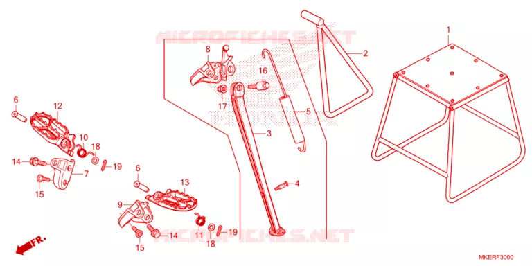 REPOSE PIED - BEQUILLE Honda MOTO 450 CRF 2025  CRF450RS