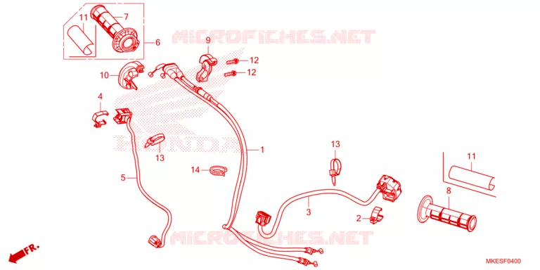 COMMODO - LEVIER - CABLE Honda MOTO 450 CRF 2025  CRF450RS