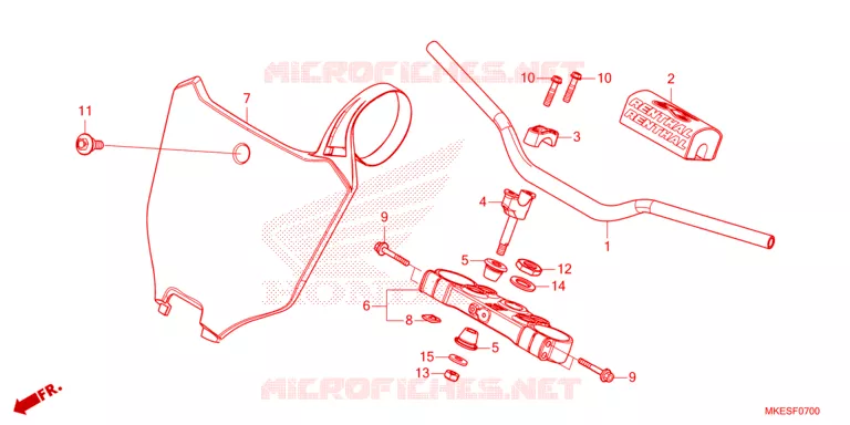 GUIDON - TE DE FOURCHE Honda MOTO 450 CRF 2025  CRF450RS