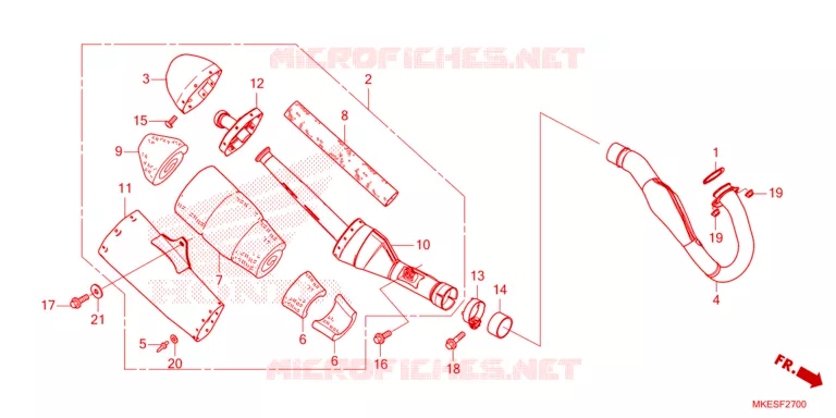 SILENCIEUX D'ECHAPPEMENT Honda MOTO 450 CRF 2025  CRF450RS