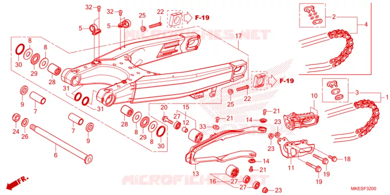 BRAS OSCILLANT Honda MOTO 450 CRF 2025  CRF450RWES