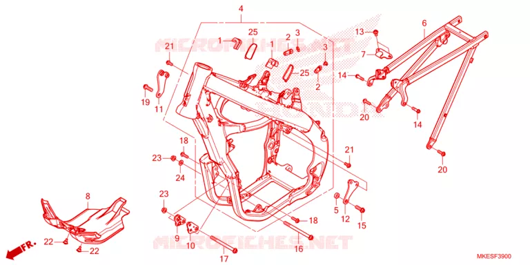 CADRE Honda MOTO 450 CRF 2025  CRF450RWES