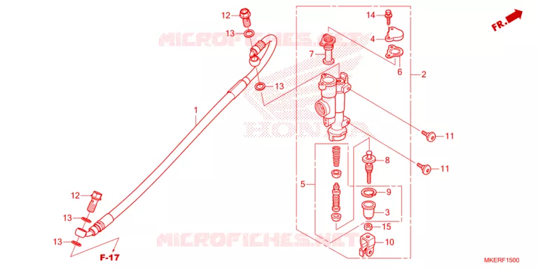MAITRE CYLINDRE DE FREIN ARRIERE Honda MOTO 450 CRF 2025  CRF450RXS
