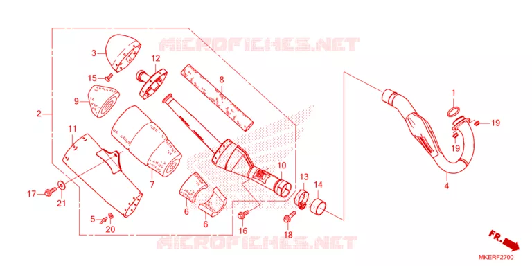 SILENCIEUX D'ECHAPPEMENT Honda MOTO 450 CRF 2025  CRF450RXS