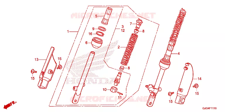 AMORTISSEUR AVANT Honda MOTO 50 CRF 2025  CRF50FS