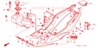 COUVERCLE LATERAL   RESERVOIR D'HUILE pour Honda NSR 125 R de 1995