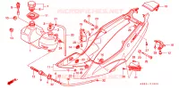 COUVERCLE LATERAL   RESERVOIR D'HUILE pour Honda NSR 125 R de 1996