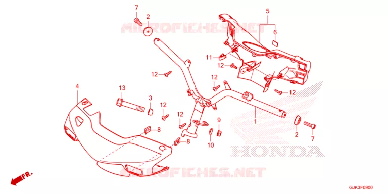 GUIDON - CARENAGE Honda SCOOTER electric EM1 2024  EVP1P