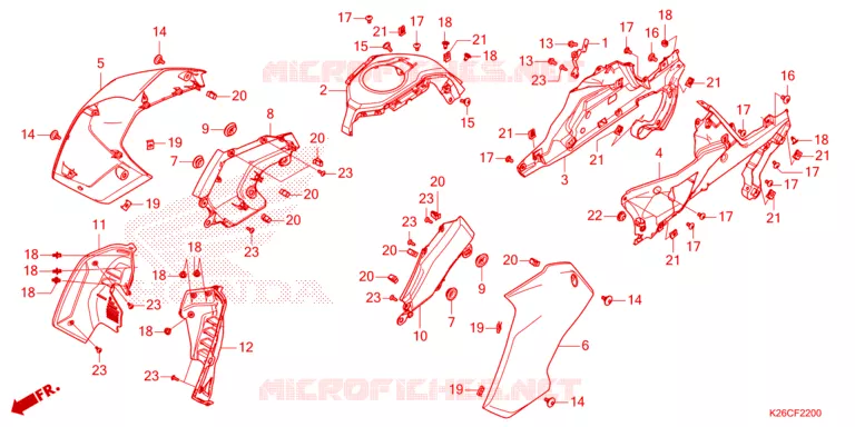 OUIES DE RADIATEUR Honda MOTO 125 MSX 2024  MSX125AR