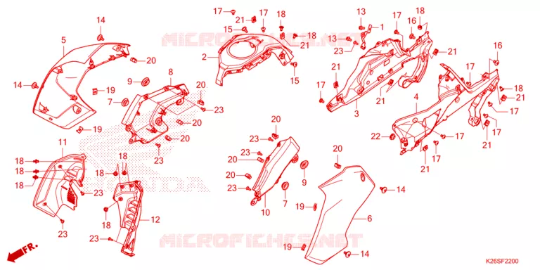 OUIES DE RADIATEUR Honda MOTO 125 GROM 2025  MSX125AS_A