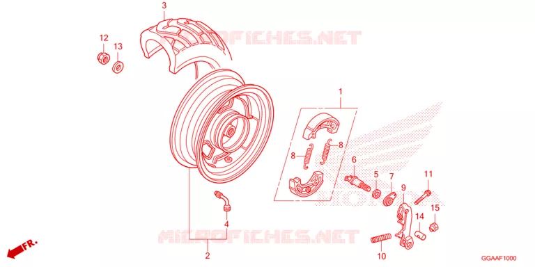 ROUE ARRIERE Honda SCOOTER 50 RUCKUS 2025  NPS50S