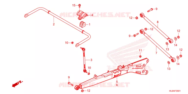 TRIANGLES - BARRE ANTI ROULIS Honda ATV 1000 TALON 2024  SXS1000S2XR