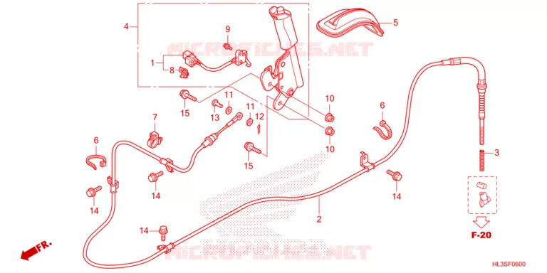 FREIN DE STATIONNEMENT Honda ATV 700 PIONEER 2025  SXS700M4DS