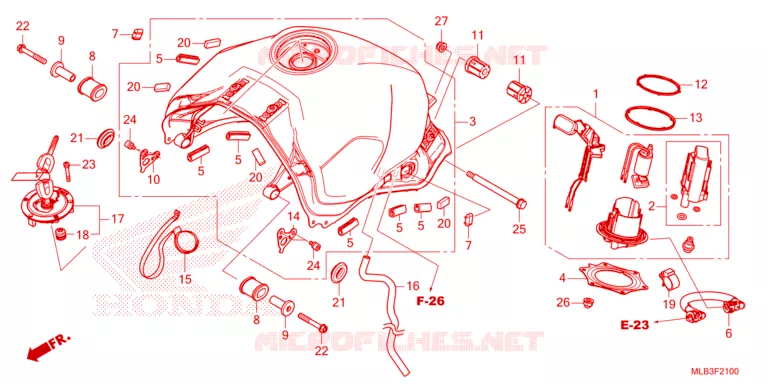 POMPE A ESSENCE Honda MOTO 750 HORNET 2023  CB750AP