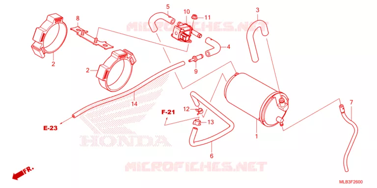 SYSTÈME DE RECYCLAGE DES GAZ Honda MOTO 750 HORNET 2024  CB750AR