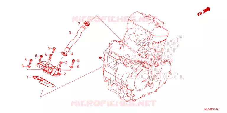 COUVERCLE DE RENIFLARD Honda MOTO 750 HORNET 2024  CB750AR