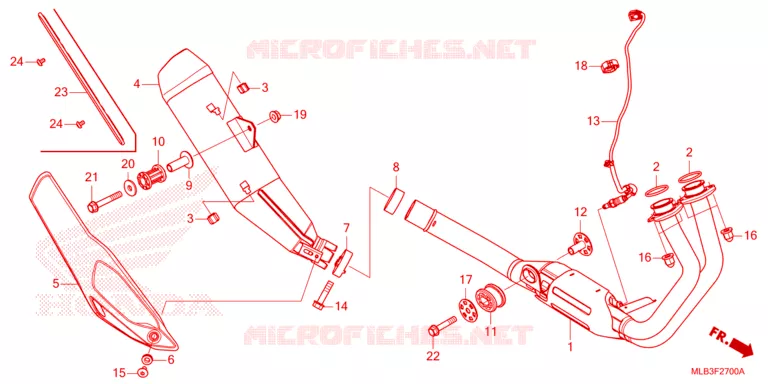 SILENCIEUX D'ECHAPPEMENT Honda MOTO 750 HORNET 2024  CB750AR