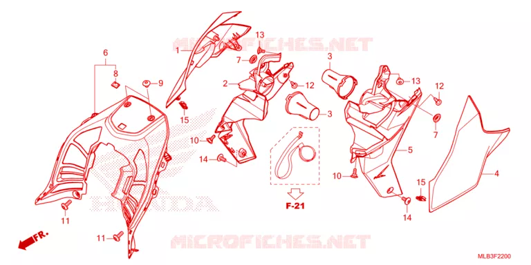 COUVERCLES LATERAUX / OUIES Honda MOTO 750 HORNET 2024  CB750AP