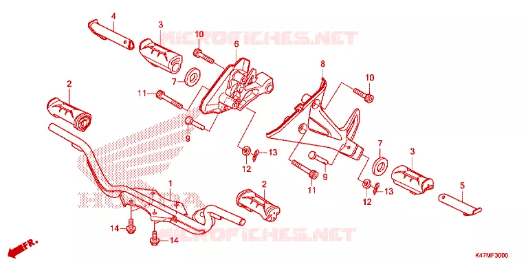 REPOSE PIED Honda MOTO 125 DASH 2022  AFP125CRFN