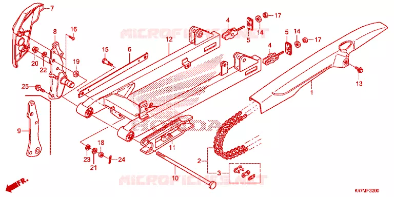 BRAS OSCILLANT Honda MOTO 125 DASH 2025  AFP125CRFS