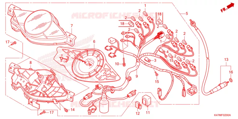 COMPTEUR Honda MOTO 125 DASH 2024  AFP125CRFS