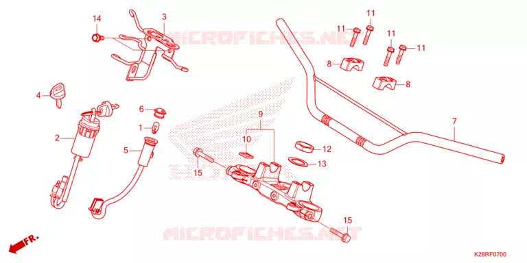 GUIDON Honda MOTO 125 CRF 2024  CRF125FBR