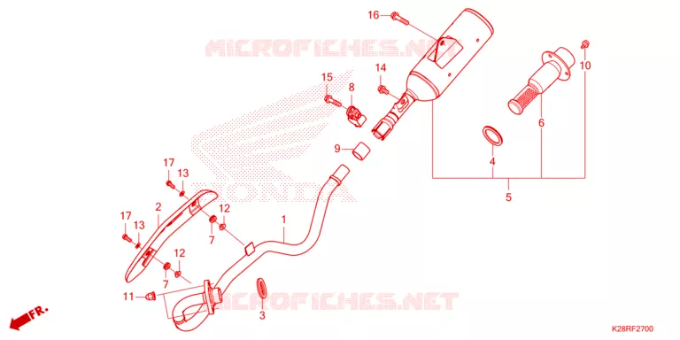 SILENCIEUX D'ECHAPPEMENT Honda MOTO 125 CRF 2024  CRF125FBR