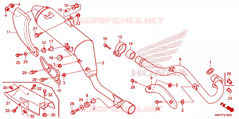 SILENCIEUX D'ECHAPPEMENT Honda MOTO 150 XR 2021  XR150LEKM