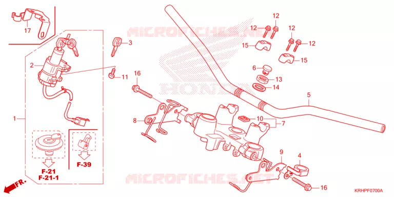 GUIDON - TE DE FOURCHE Honda MOTO 150 XR 2023  XR150LEKP