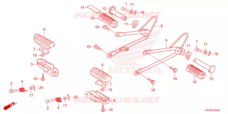REPOSE PIED Honda MOTO 150 XR 2023  XR150LEKP