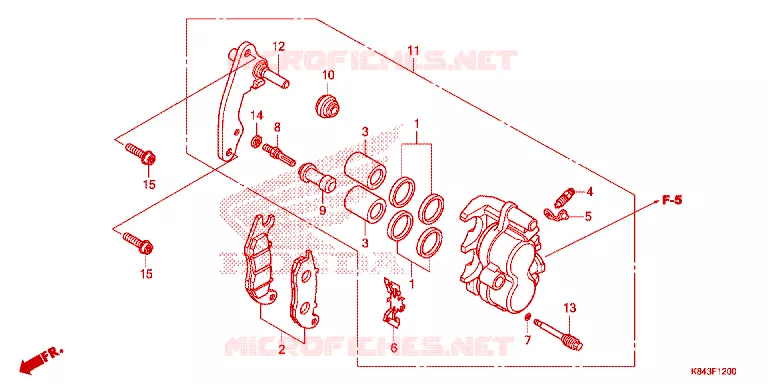 ETRIER DE FREIN AVANT Honda MOTO 150 CRF 2021  CRF150LL