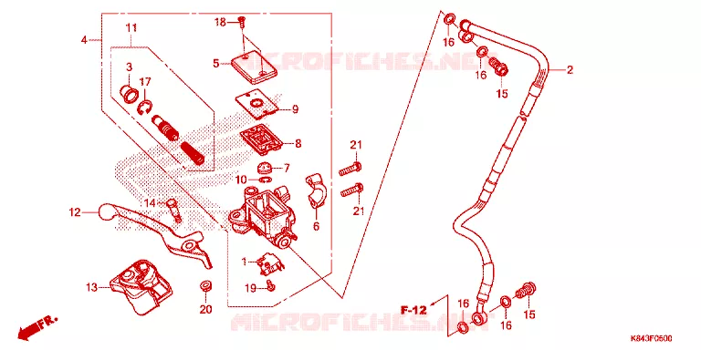 MAITRE CYLINDRE DE FREIN AVANT Honda MOTO 150 CRF 2020  CRF150LL